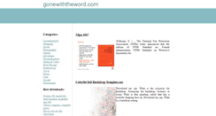 Desktop Screenshot of gonewiththeword.com